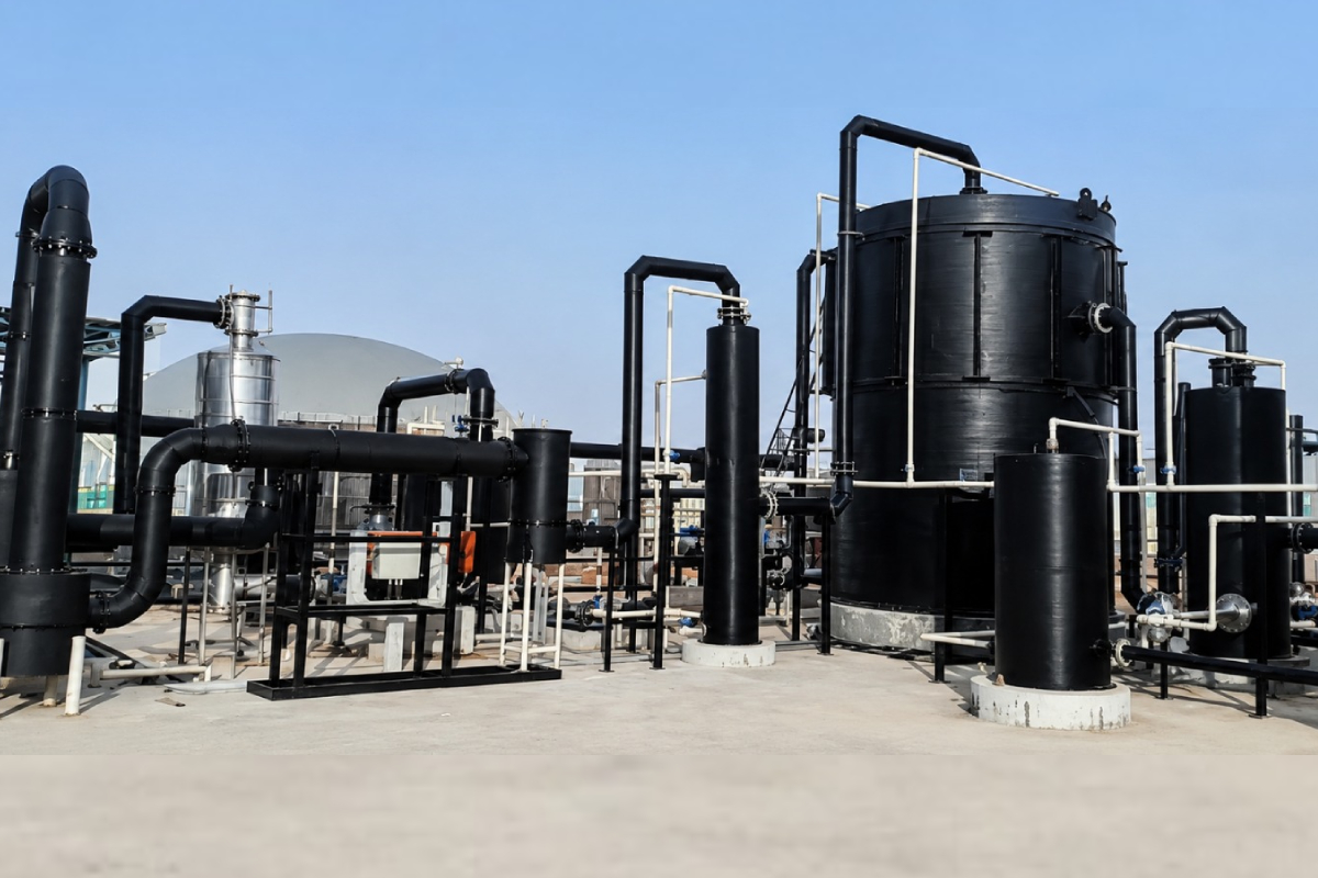 Industrial H2S scrubbing tower